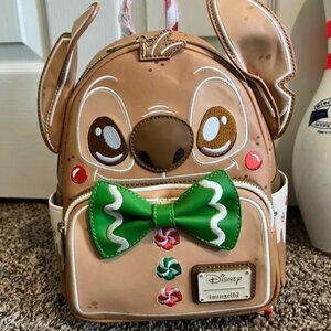 NWT Loungefly Disney Lilo & Stitch Gingerbread Stitch Cosplay Mini Backpack